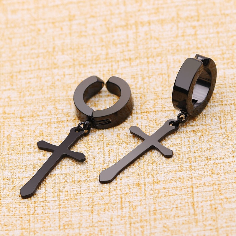 Metal Cross Earrings