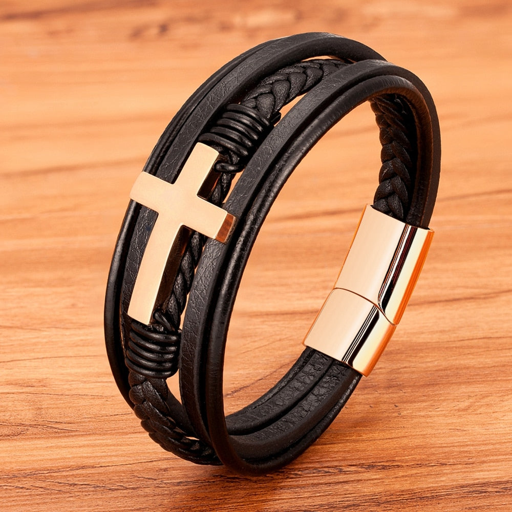 Leather and Stainless Steel Bracelet 2.0