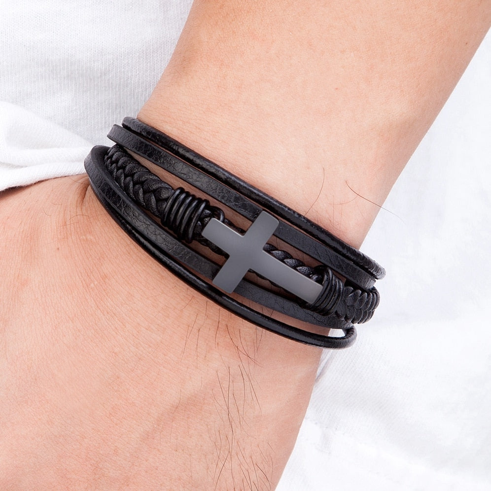 Leather and Stainless Steel Bracelet 2.0