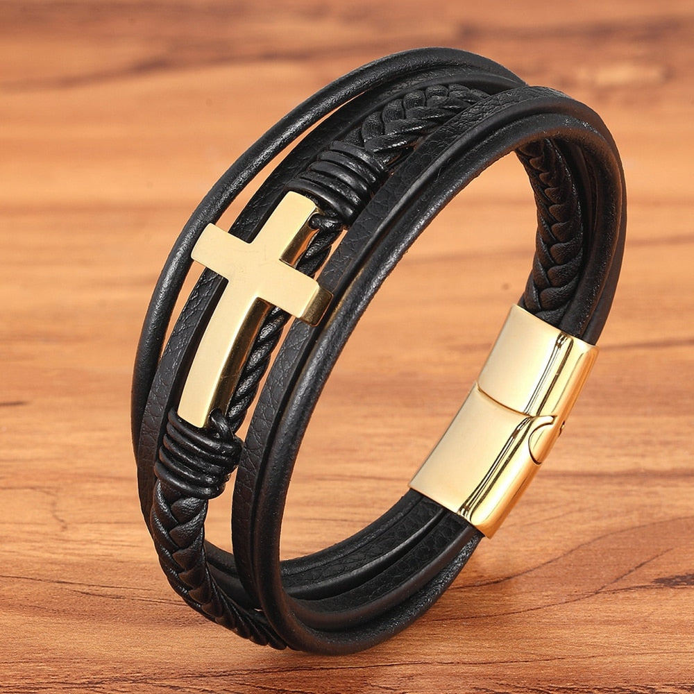 Leather and Stainless Steel Bracelet 2.0