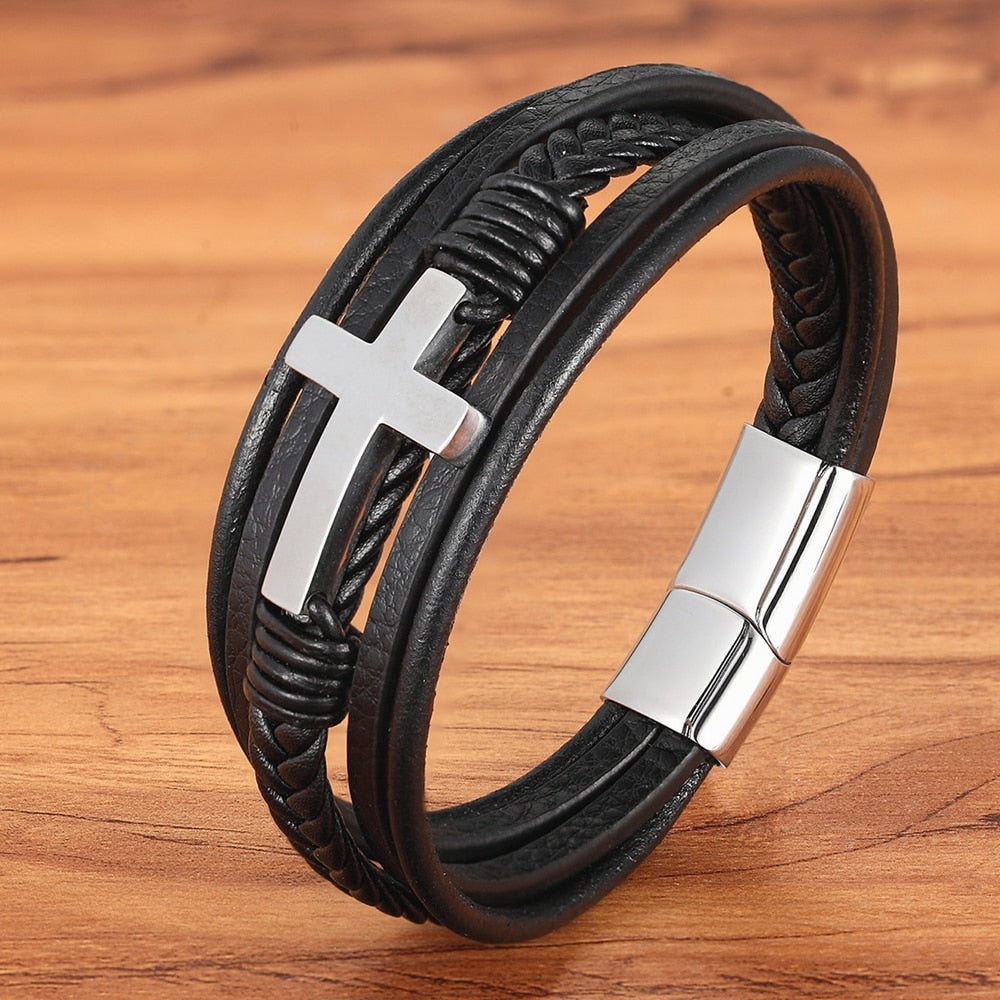 Leather and Stainless Steel Bracelet 2.0